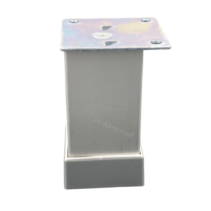 Picior ajustabil patrat din aluminiu H80 mm. Finisaj Aluminiu (Gri)