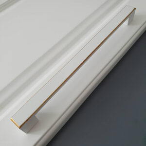 Maner mobila model 409 Alb+Aur (160-224mm)