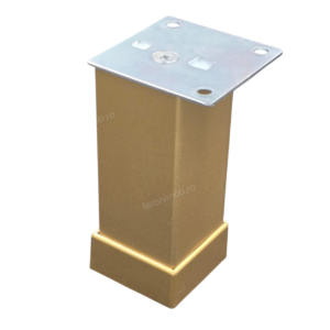 Picior Ajustabil din Aluminiu, Aur mat, H100mm